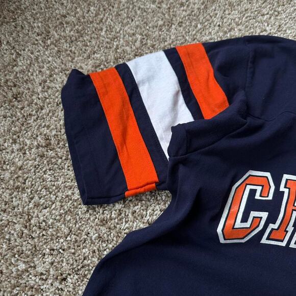 Vintage 80s 90s Logo 7 Chicago Bears VNeck 3qt Jersey Shirt - Picture 4 of 6